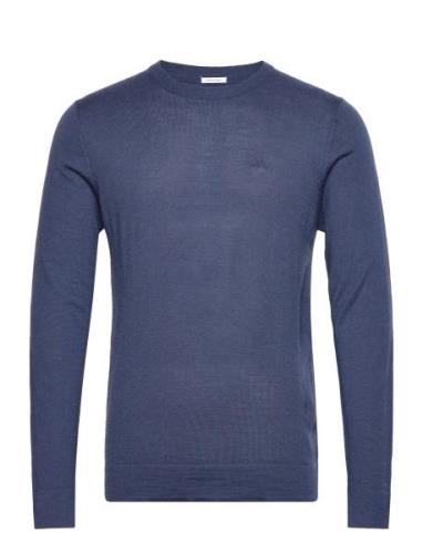 Merino Knit O-Neck Blue Lindbergh