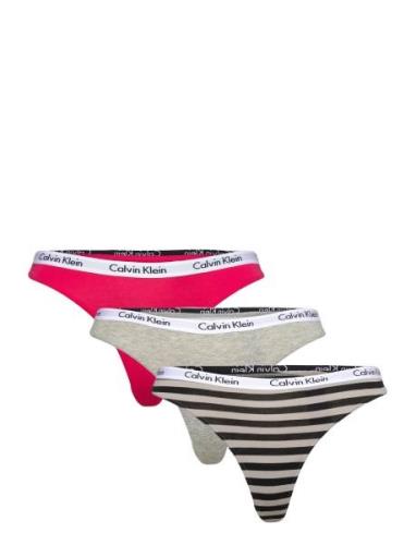 Thong 3Pk Patterned Calvin Klein