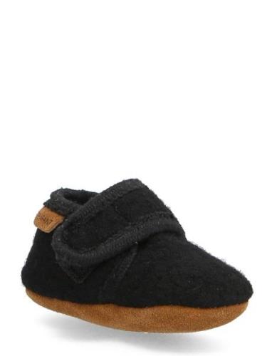 Baby Wool Slippers Black En Fant