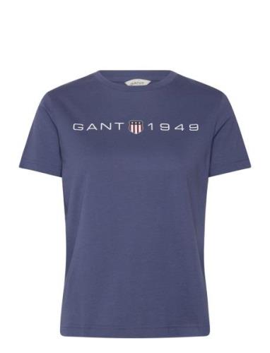 Reg Printed Graphic T-Shirt Blue GANT