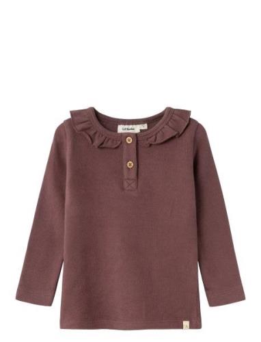 Nmfthoro Hou Ls Slim Top Lil Burgundy Lil'Atelier