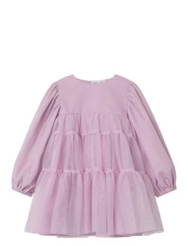 Nmfritul Ls Tulle Dress Pink Name It