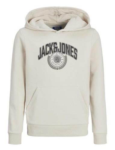 Jjkam Varsity Branding Sweat Hood Jnr Beige Jack & J S