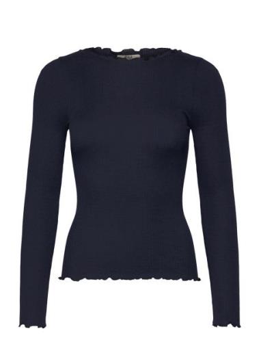 Rmwbalta Modal Ls Boatneck Blouse Navy RM By Rosemunde