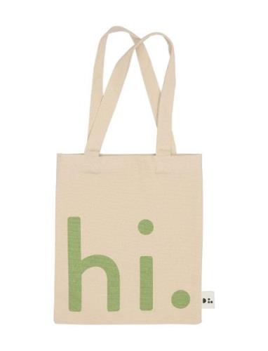 Little Hi. Travel Bag Beige Design Letters