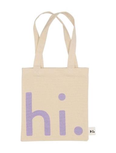 Little Hi. Travel Bag Beige Design Letters