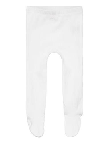 Baby Rib Tights W. Feet White Copenhagen Colors