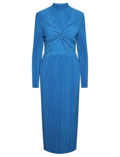 Yasolinda High Neck Ls Long Dress S. Blue YAS