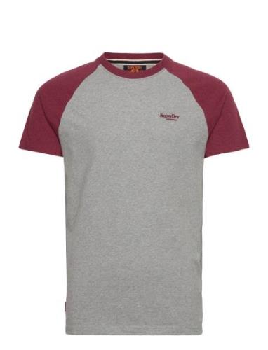 Essential Logo Baseball Tshirt Grey Superdry