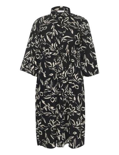 Kcflora Shirt Dress Black Kaffe Curve