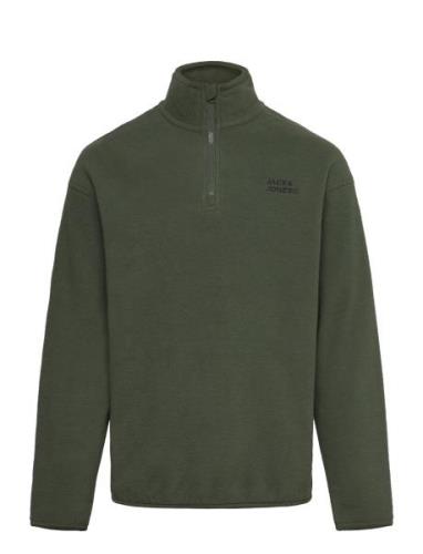 Jjecorp Logo Fleece Quarter Zip Jnr Green Jack & J S