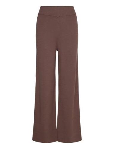 Yasfonny Hw Knit Pant S. Noos Brown YAS