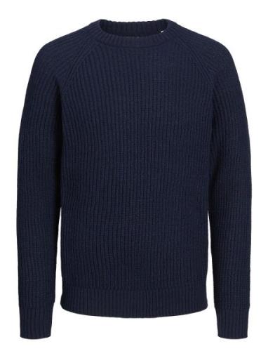 Jjj S Knit Crew Neck Jnr Navy Jack & J S