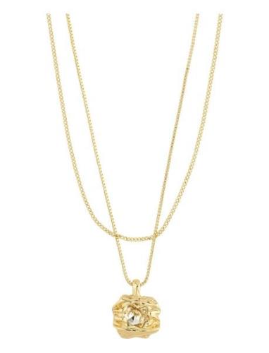 Feel Recycled Necklace 2-In-1 Set Gold Pilgrim