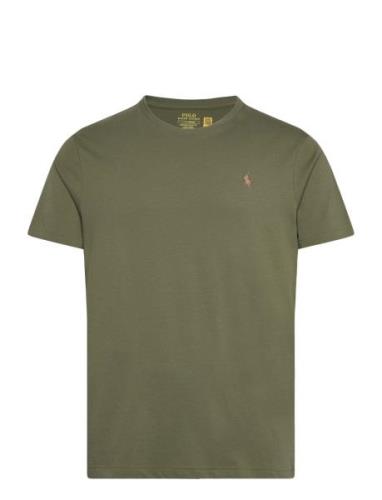 Custom Slim Fit Jersey Crewneck T-Shirt Khaki Polo Ralph Lauren