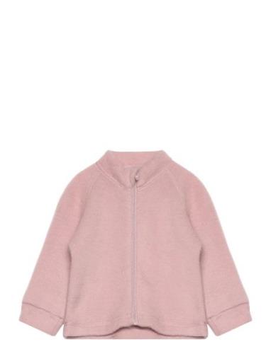 Jacket W/Zipper - Soft Wool Pink CeLaVi