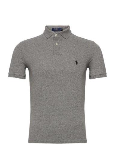 Slim Fit Mesh Polo Shirt Grey Polo Ralph Lauren