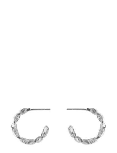 Small Dancing Wave Hoops Silver Pernille Corydon