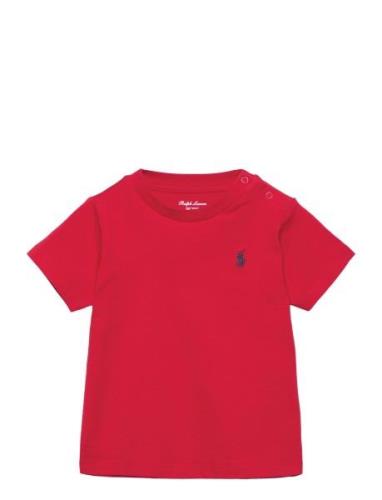 Cotton Jersey Crewneck Tee Red Ralph Lauren Baby