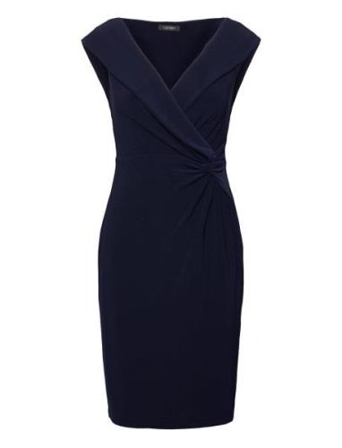 Jersey Off-The-Shoulder Cocktail Dress Navy Lauren Ralph Lauren