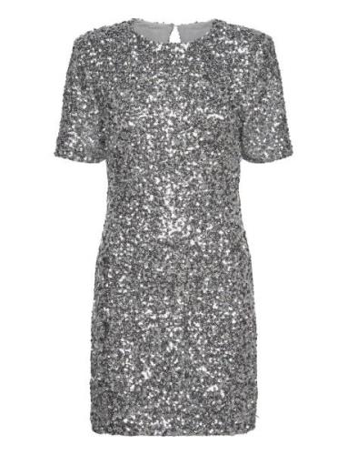 Rwzoey Ss Short Dress Silver Rosemunde