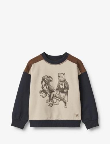 Sweatshirt Bastian Patterned Wheat