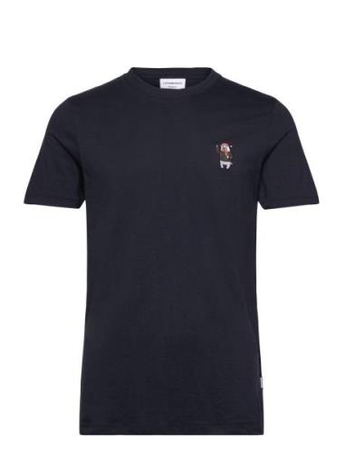 Christmas Embroidery Tee S/S Navy Lindbergh