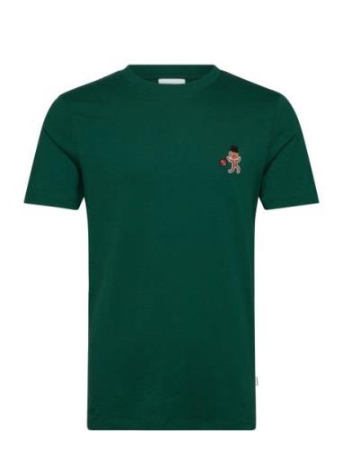 Christmas Embroidery Tee S/S Green Lindbergh