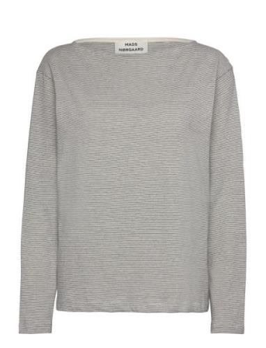 Crisp Jersey Silke Tee Ls Grey Mads Nørgaard