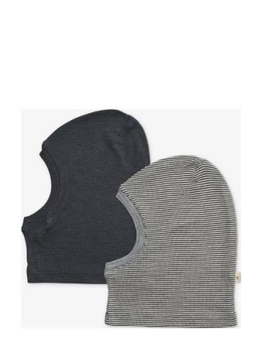 2 Wool Balaclava Kim Navy Wheat