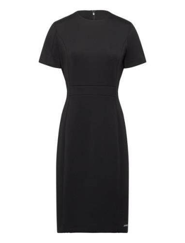 Neoprene Scuba Colorblock Dress Black Calvin Klein