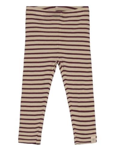 Legging Modal Striped Brown Petit Piao