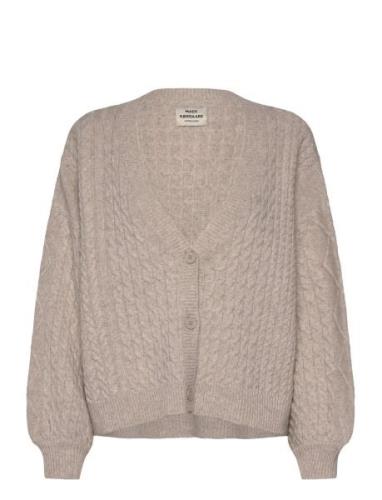 Recycled Wool Mix Ricky Cardigan Beige Mads Nørgaard