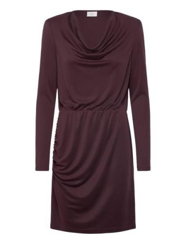 Orion Jersey Mini Dress Burgundy Dante6