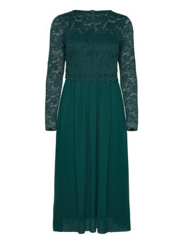 Joline Lace Dress Green Bubbleroom