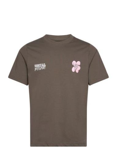 Cotton Jersey Frode Digital Mystery Tee Brown Mads Nørgaard