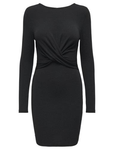 Onlqueen L/S Glitter Twist Dress Jrs Black ONLY