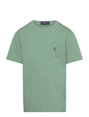 Cotton Jersey Pocket Tee Green Ralph Lauren Kids