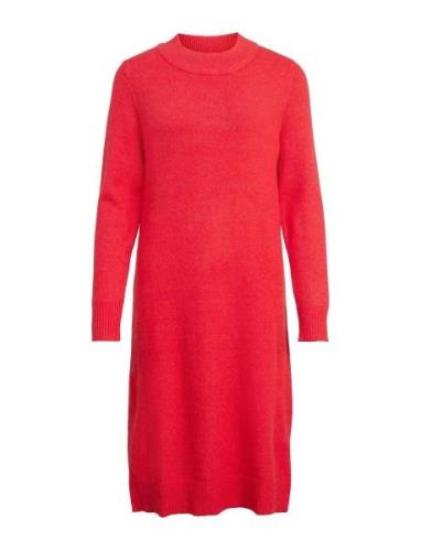 Viril Crew Neck L/S Midi Dress - Noos Red Vila