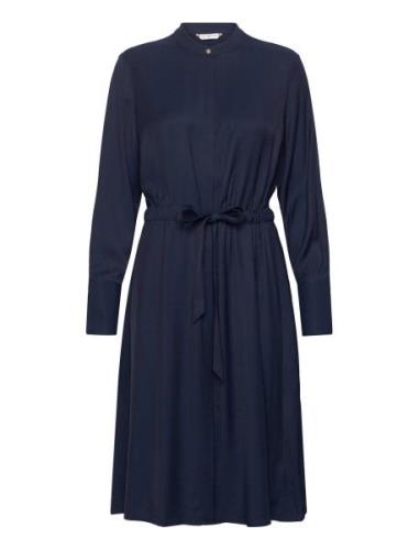 Soft Vis Colarless Shirt Dress Navy Tommy Hilfiger