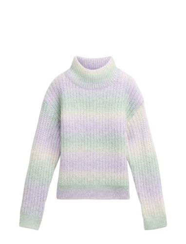 Cropped Knitted Pullover Purple Tom Tailor