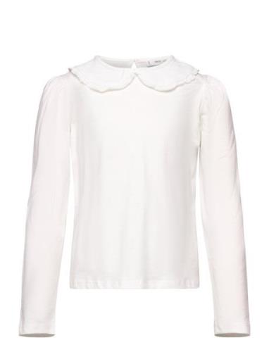 Babydoll-Neck T-Shirt White Mango