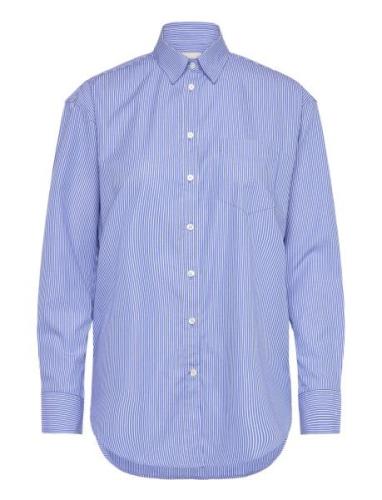 Rel Classic Poplin Striped Shirt Blue GANT