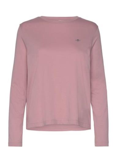 Reg Shield Ls T-Shirt Pink GANT