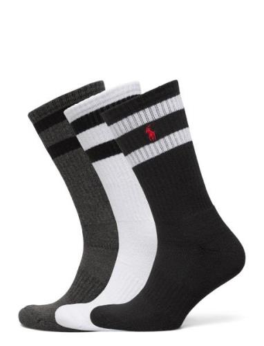 Athletic Crew Sock 3-Pack Patterned Polo Ralph Lauren Underwear