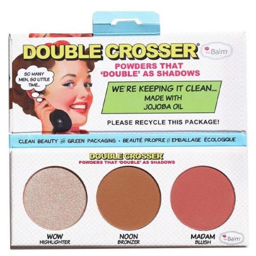 theBalm Double Crosser Highlighter, Bronzer & Blush Palette 1pcs