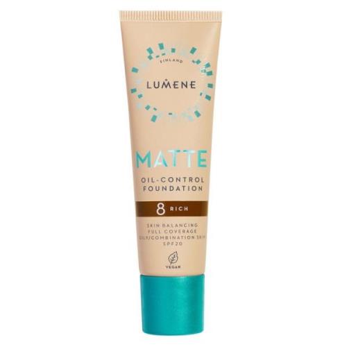 Lumene Matte Oil-Control Foundation SPF 20 30 ml - 8 Rich