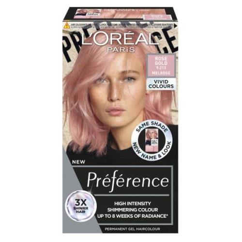 L'Oréal Paris Préférence Vivid Colors – 9.213 Rose Gold