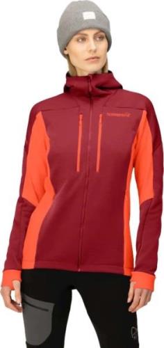 Norrøna Women's Trollveggen Powerstretch Pro Zip Hood Rhubarb