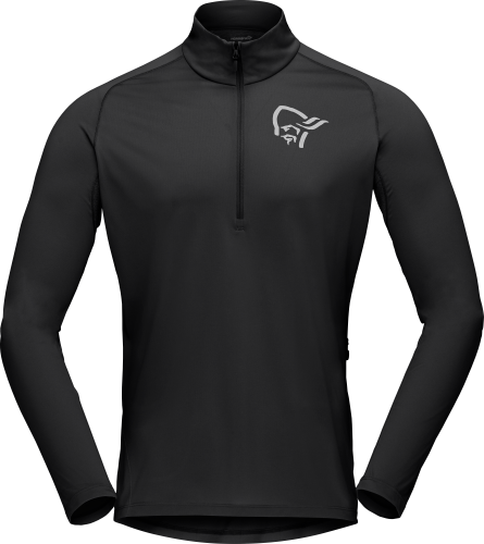 Norrøna Men's Fjørå Equaliser Long Sleeve Zip Top Caviar